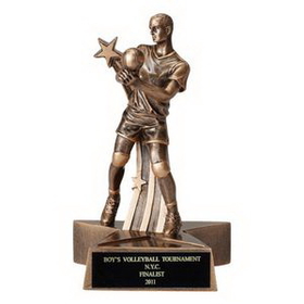 Custom Resin Male Volleyball Trophy (6 1/4")