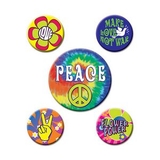 Custom 60's Party Buttons