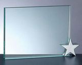 Custom 114-G68C2  - Starlight Achievement Award with Star Chrome Holder-Jade Glass