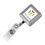 Custom 32" Chrome Metal Square Retractable Badge Reel (Up to 4 Color Process), Price/piece