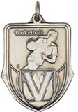 Custom 100 Series Stock Medal(Female Basketball Player) Gold, Silver, Bronze