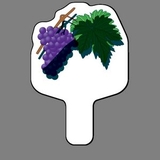 Custom Hand Held Fan W/ Colorized Grape Bunch (Leaf), 7 1/2