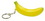 Custom Banana Key Chain Stress Reliever Squeeze Toy, 3 1/4" W x 3/4" H x 3/4" D, Price/piece