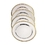 Custom Nickel Plated Metal Charger/ Plate with Gold Plated Bead Rim - 4 Piece Set, Price/piece