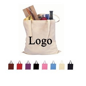 Custom 100 percent Cotton Reusable Tote Bags, 12" L x 11" W x 2.5" H