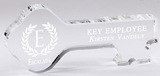 Custom Key of Success Crystal Paperweight Award - 6 3/4'' x 2 3/4''
