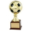 Custom 15" Silver & Black Soccer Ball Trophy w/Silver Pedestal & Black Base, Price/piece