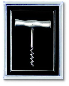 Custom Silver Plated T-handle Corkscrew Lapel Pin