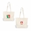 Custom Canvas Tote w/ Velcro Closure, Grocery Shopping Bag, 19" L x 15" W x 5" H, Price/piece