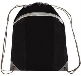 Custom Cinch Sport Bag With Mesh Sides, 14" W x 19" H