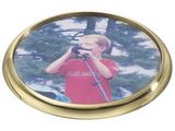 Custom Photosmart Solid Brass Round Coaster