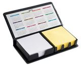 Custom Ultra Notes PVC Black Cover w/ Yellow Sticky Notes & Note pad, 8
