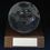 Custom Optical Glass Globe Award w/ Walnut Wood Base (Screen printed), Price/piece