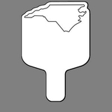 Custom Hand Held Fan W/ North Carolina (Outline), 7 1/2