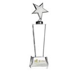 Custom Silver Star Crystal Trophy Award