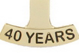Custom Stock Die Struck Pin (40 Year)