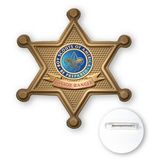 Ventura Custom Stock Sheriff Badge Polystyrene Button, Offset Lithography, 3
