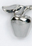 Custom Silver Apple Stock Cast Pin