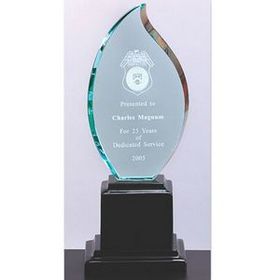 Custom Jade Glass Flame Award (11 3/4")