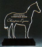 Custom 386-AP0HORSE6BBZ  - Racetrack Choice Horse Award-Clear Acrylic