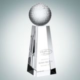 Custom Championship Golf Optical Crystal Award (Medium), 7