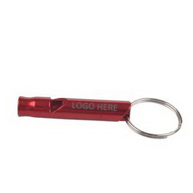 Custom Whistle With Key Ring, 2 1/2" L x 1/2" W