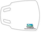 Custom Flexible Cutting Board, FDA approved .030 clear plastic, Scoop Design (11.875