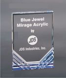 Custom Blue Acrylic Jewel Mirage Award (3 1/2