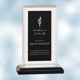 Custom Black/Silver Royal Impress Acrylic Award (Large), 7 1/2