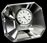 Custom Mini Designer Crystal Rectangle Clock, 3 1/4