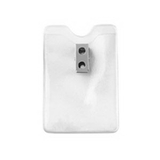 Blank Vertical Top Load Badge Holder W/ 2 Hole Clip, 2.38