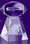 Custom Medium Clear Optical Crystal Football Award w/ Tall Base, 4" W x 5 1/2" H x 3" D, Price/piece