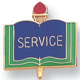 Blank Enamel Academic Award Pin (Service), 13/16