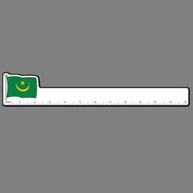 12" Ruler W/ Full Color Flag Of Mauritania