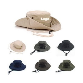 Custom Outdoor Large Brim Bucket Boonie Jungle Fishing Hunting Hat, 13" L x 13" W x 4 1/10" H