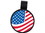 Custom US Flag Anti-Microbial Theme Stethoscope ID Tag (Pre-Decorated), 1.44" W x 1.92" H x 0.15" D, Price/piece