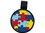 Custom Autism Awareness Anti-Microbial Theme Stethoscope ID Tag (Pre-Decorated), 1.44" W x 1.92" H x 0.15" D, Price/piece