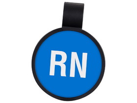 Custom RN/ Registered Nurse Anti-Microbial Stethoscope ID Tag (Pre-Decorated), 1.44" W x 1.92" H x 0.15" D