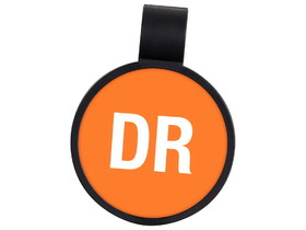 Custom DR/ Doctor Anti-Microbial Stethoscope ID Tag (Pre-Decorated), 1.44" W x 1.92" H x 0.15" D