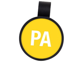 Custom PA/ Physicians Assistant Anti-Microbial Stethoscope ID Tag (Pre-Decorated), 1.44" W x 1.92" H x 0.15" D