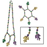 Custom Mardi Gras Beads Choker/ Bracelet Set