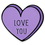 Blank Love You Candy Heart Pin, 3/4" H x 1/2" W, Price/piece