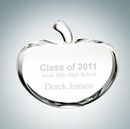 Custom Teacher's Pet Apple Optical Crystal Award (Large)