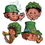 Custom St. Patrick Cutouts, 12" W, Price/piece