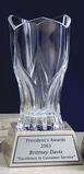 Custom Crystal Pride Vase Award (8
