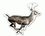 Custom Running Deer Magnet (7.1-9 Sq. In. & 30mm Thick), Price/piece
