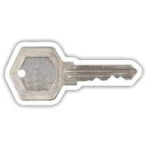 Custom Generic House Key - Magnet 2.88 Sq. In. & 15 MM Thick, 2.5" W x 1.15" H x 15mm Thick