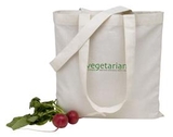 Custom V Natural Organic Gusset Tote Bag