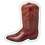 Custom 3.1-5 Sq. In. (B) Magnet - Brown Cowboy Boot, 30mm Thick, Price/piece
