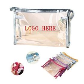 Custom Translucent Cosmetic Bag, 9 1/4" L x 5" W x 6" H